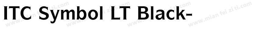ITC Symbol LT Black字体转换
